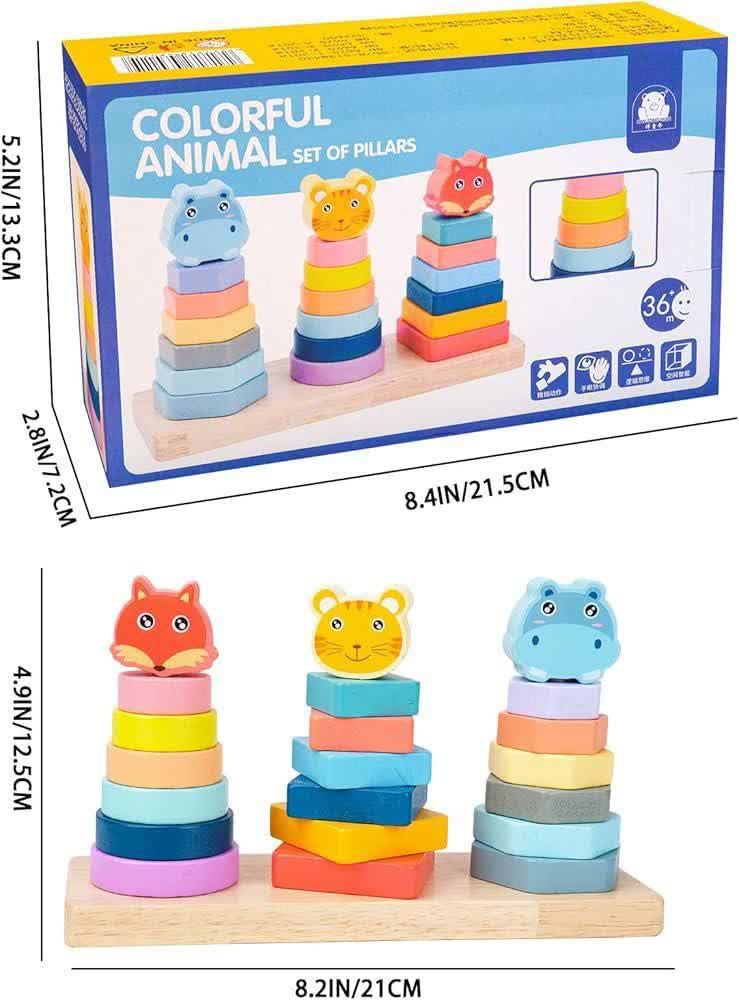 پازل ستون های حیوانات رنگارنگ- آیتم کالا:R-14